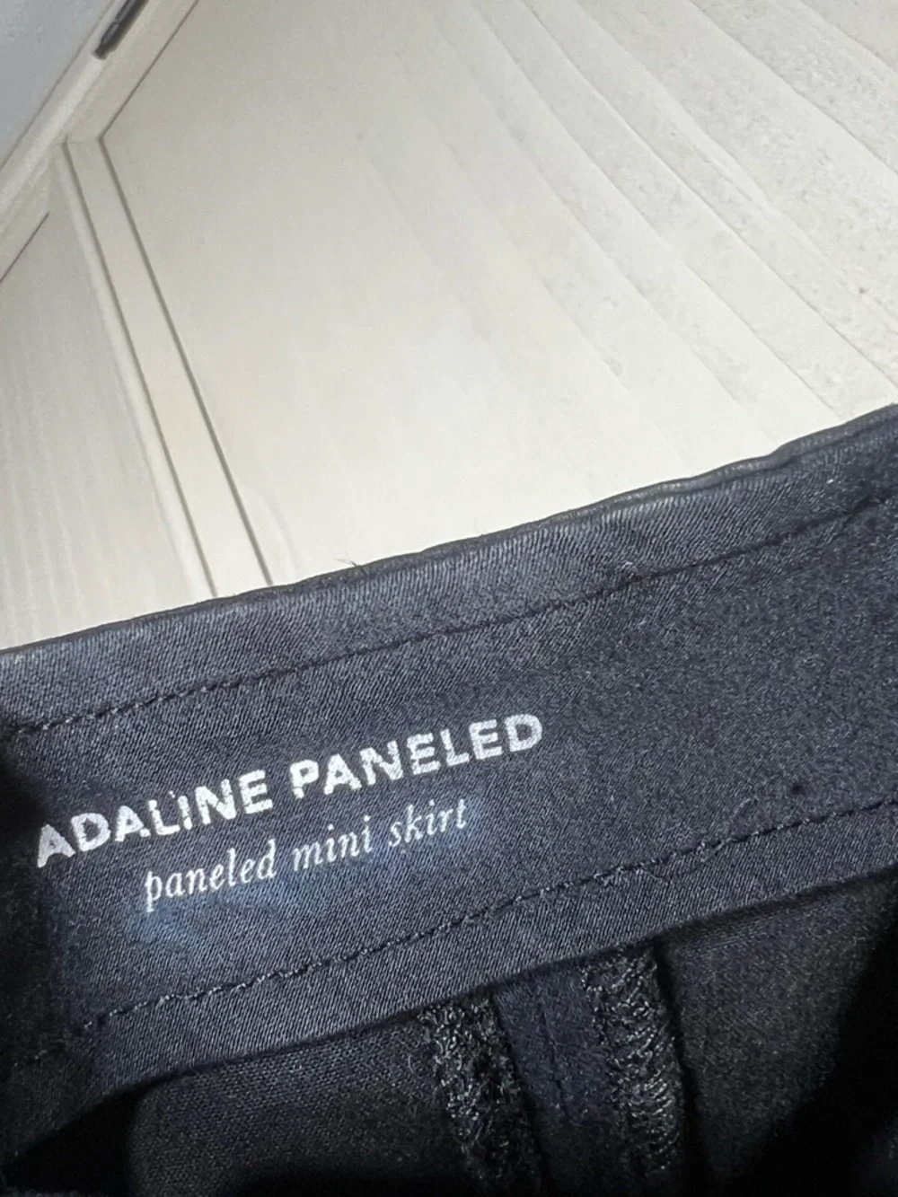 Ag Adriano Goldschmied Black Adaline Paneled Mini Skirt Jeans Sz 27
